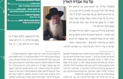 בטאון אספקלריה חודש מנחם-אב תשפ"א